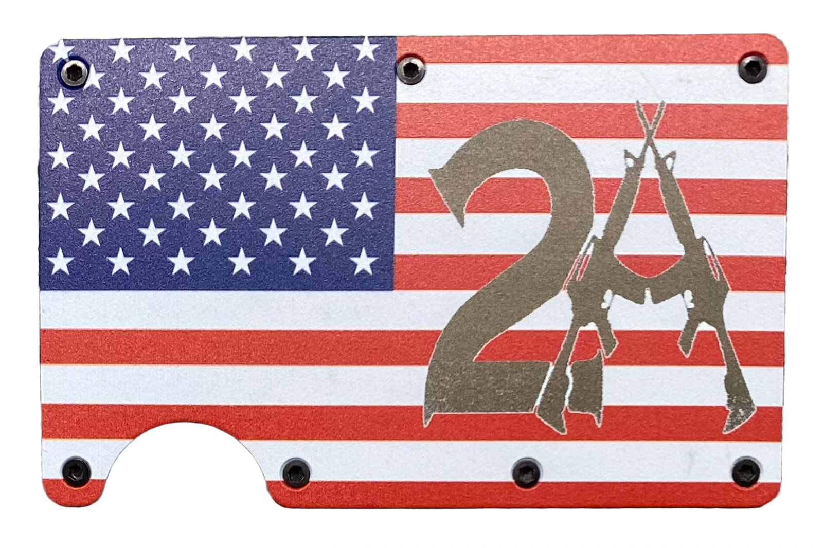 2A w/Guns American Flag