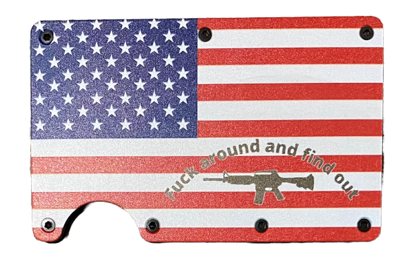 FA&FO American Flag With Gun RFID Protected