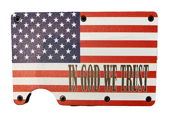 In God We Trust American Flag RFID Protected
