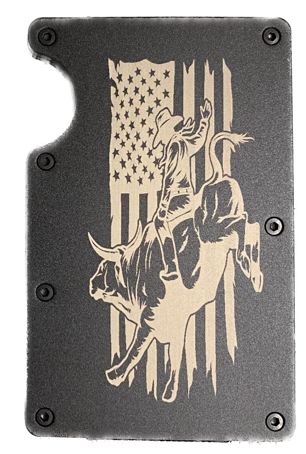 Bull Rider American Flag RFID Protection