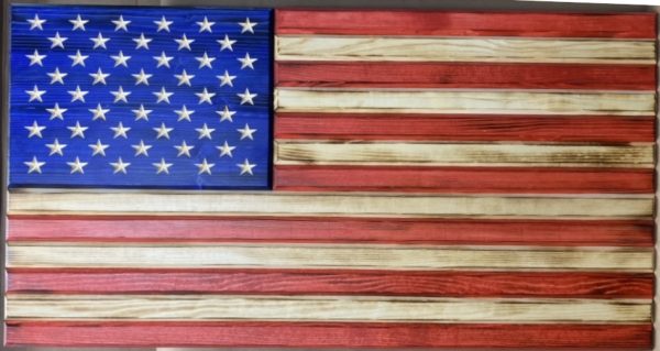 American Flag 50 Stars Clear/Premium Pine