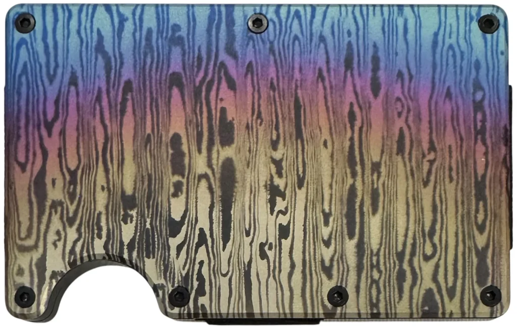 Damascus rainbow wallet