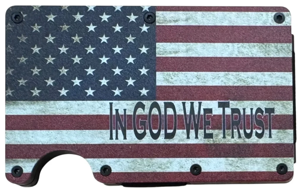 Retro American Flag Wallet - In God We Trust