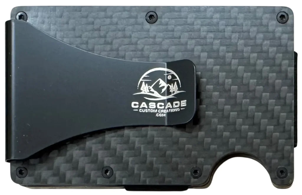 Back of the Apple AirTag Wallet with the cash clip