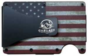 Back of the wallet showing the cash clip where the name is engraved